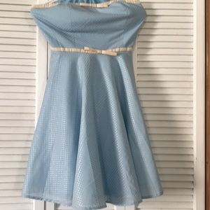 Blue polka dot dress